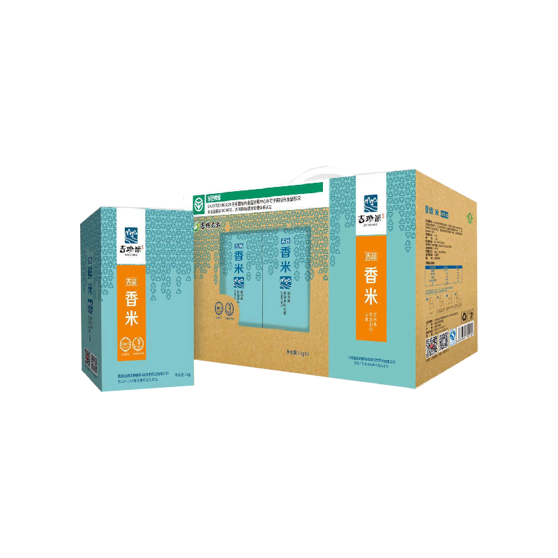 吉珍 绿色纸质礼品箱 吉品香米 5kg